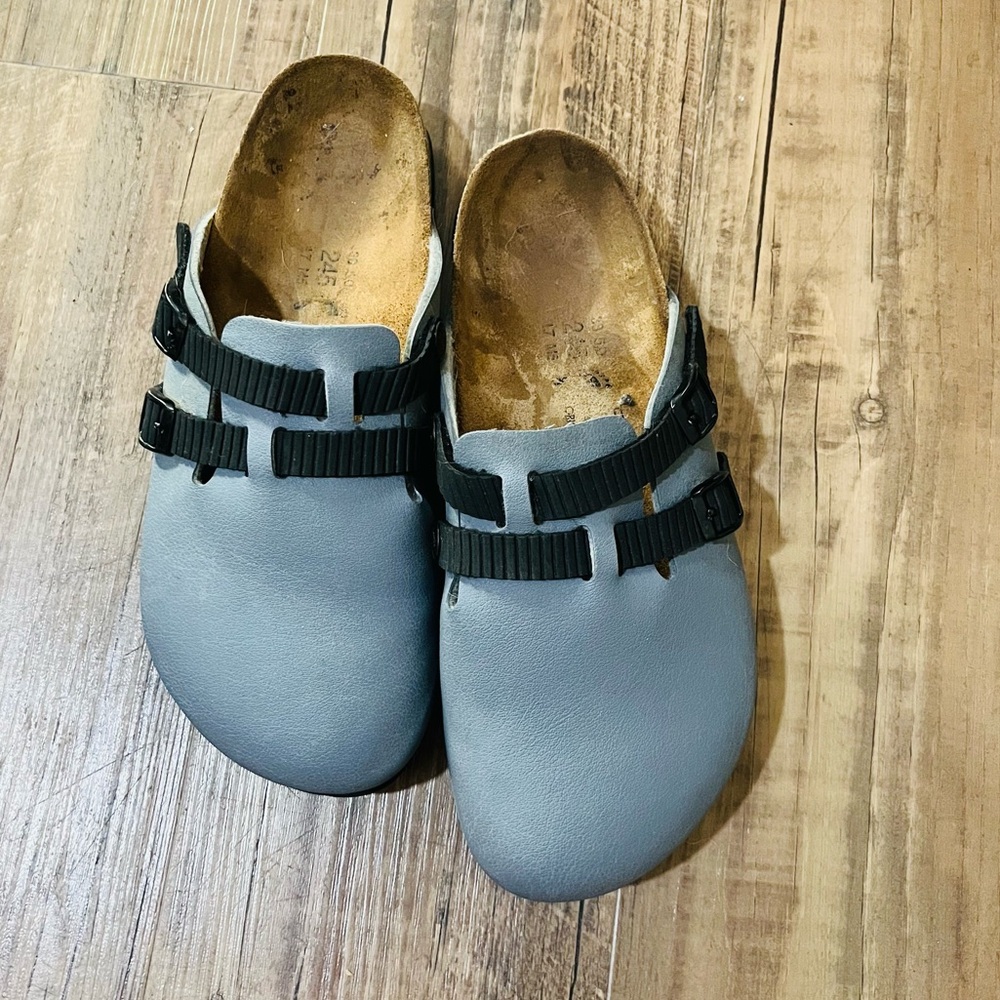 Birkenstock Camden Arunta Gray Slip-On Clogs Sz 7